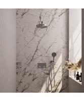 Brauer Stripe thermostatische inbouw regendouche met drukknoppen SET 28 met 25 cm douchekop en recht