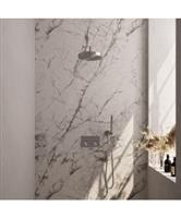 Brauer Stripe thermostatische inbouw regendouche met drukknoppen SET 26 met 25 cm douchekop en gebog