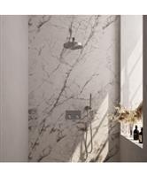 Brauer Stripe thermostatische inbouw regendouche met drukknoppen SET 25 met 25 cm douchekop en recht