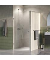 BRAUER Void Carving nisdeur helder glas 90x200 omkeerbaar incl. glascoating PVD RVS-kleurig geborste