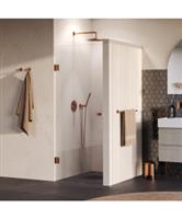 BRAUER Void Carving nisdeur helder glas 80x200 omkeerbaar incl. glascoating PVD koper geborsteld