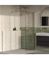 BRAUER Oblivion inloopdouche helder glas 80x200 incl. glascoating PVD RVS-kleurig geborsteld