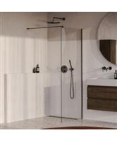 BRAUER Oblivion inloopdouche helder glas 80x200 incl. glascoating PVD gunmetal geborsteld