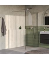 BRAUER Oblivion inloopdouche helder glas 110x200 incl. glascoating PVD RVS-kleurig geborsteld