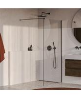 BRAUER Oblivion inloopdouche helder glas 100x200 incl. glascoating PVD gunmetal geborsteld
