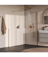 BRAUER Oblivion inloopdouche helder glas 110x200 incl. glascoating PVD koper geborsteld