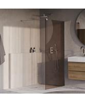 BRAUER Oblivion inloopdouche brons glas 90x200 incl. glascoating chroom