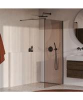 BRAUER Oblivion inloopdouche brons glas 90x200 incl. glascoating PVD gunmetal geborsteld