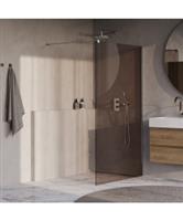 BRAUER Oblivion inloopdouche brons glas 120x200 incl. glascoating chroom
