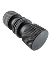 BRAUER Handgreep enkelpunts model B Carving tbv glazen deuren PVD gunmetal geborsteld