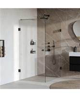 BRAUER Void Carving douchecabine met draaideur helder glas 90x140x200 incl. glascoating mat zwart