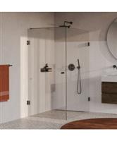 BRAUER Void Carving douchecabine met draaideur helder glas 90x140x200 incl. glascoating PVD gunmetal