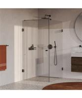 BRAUER Void Carving douchecabine met draaideur helder glas 90x120x200 incl. glascoating PVD gunmetal