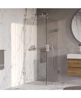 BRAUER Void Carving douchecabine met draaideur helder glas 90x100x200 incl. glascoating chroom