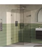 BRAUER Void Carving douchecabine met draaideur helder glas 80x120x200 incl. glascoating PVD RVS-kleu