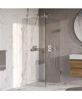 BRAUER Void Carving douchecabine met draaideur helder glas 80x120x200 incl. glascoating chroom