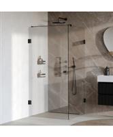 BRAUER Void Carving douchecabine met draaideur helder glas 100x100x200 incl. glascoating mat zwart