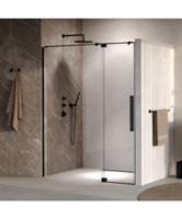 BRAUER Stellar nisdeur 2-delig draaiend helder glas 160x200 omkeerbaar incl. glascoating mat zwart