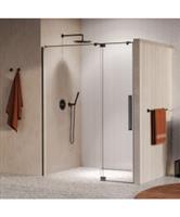 BRAUER Stellar nisdeur 2-delig draaiend helder glas 160x200 omkeerbaar incl. glascoating PVD gunmeta