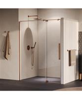 BRAUER Stellar nisdeur 2-delig draaiend helder glas 160x200 omkeerbaar incl. glascoating PVD koper g