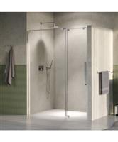 BRAUER Stellar nisdeur 2-delig draaiend helder glas 140x200 omkeerbaar incl. glascoating PVD RVS-kle