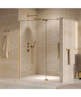 BRAUER Stellar nisdeur 2-delig draaiend helder glas 140x200 omkeerbaar incl. glascoating PVD goud ge