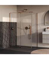 BRAUER Stellar douchecabine met draaideur helder glas 140x80x200 omkeerbaar incl. glascoating PVD ko