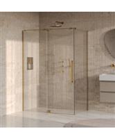 BRAUER Stellar douchecabine met draaideur helder glas 140x100x200 omkeerbaar incl. glascoating PVD g