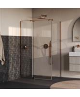BRAUER Stellar douchecabine met draaideur helder glas 120x90x200 omkeerbaar incl. glascoating PVD ko
