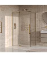 BRAUER Stellar douchecabine met draaideur helder glas 120x90x200 omkeerbaar incl. glascoating PVD go