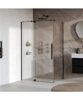 BRAUER Stellar douchecabine met draaideur helder glas 120x80x200 omkeerbaar incl. glascoating mat zw