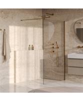 BRAUER Oblivion inloopdouche helder glas 110x200 incl. glascoating PVD goud geborsteld