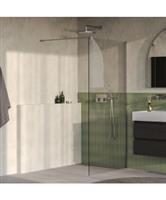 BRAUER Oblivion inloopdouche helder glas 100x200 incl. glascoating PVD RVS-kleurig geborsteld