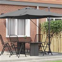 vidaXL Cantilever Roma parasol Antraciet en Zwart 352 x 251 x 260 cm