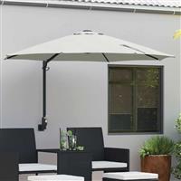 vidaXL Tuinparasol Beige en zwart 248 x 248 x 148 cm