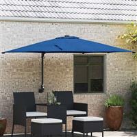 vidaXL Tuinparasol Blauw en Zwart 248.5 x 247.5 x 160 cm