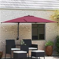 vidaXL Tuinparasol Rood en Zwart 248.5 x 247.5 x 160 cm