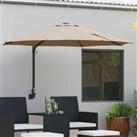 vidaXL Tuinparasol Taupe en Zwart 248 x 248 x 148 cm