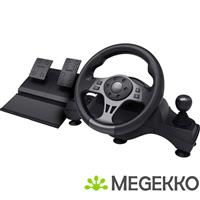 Trust GXT 289 Movi Zwart USB Stuurwiel & Pedalen