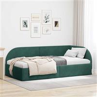 vidaXL Hoekbedframe met hoofdeinde Donkergroen 80 x 200 cm Fluweel
