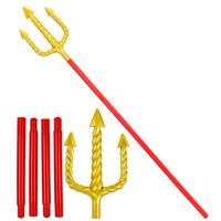 Halloween Drietand Rood Goud 1,38m