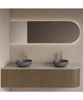 Spiegel Gliss Design Zelus Links met Indirecte LED Verlichting en Verwarming 180x60 cm