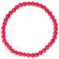 Armband bamboe koraal - 19 cm