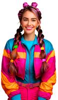 Bag of 5 assorted neon hair bands