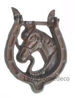 Gietijzeren deurklopper met paard