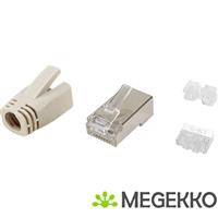 Equip 121182 kabel-connector RJ-45 Roestvrijstaal, Transparant, Wit