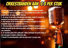DE ORKESTBANDEN DIE U ZOEKT AAN 3€/STUK