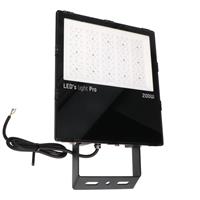 HeavyDuty LED Schijnwerper 200W - Waterdicht (IP66) & Corrosiebestendig (C4) - Zwart breedstraler