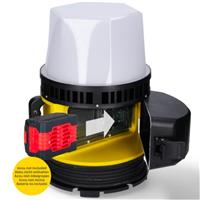 LEDs Work 18V HybridPro Bouwlamp 12000lm -  op accu en netstroom - 80W - IP55 & Rough Service Teste