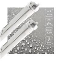 LED TL-Armatuur IP65 1890 Lumen - 18W - 4000K Koelwit - 120cm - Waterdicht - 2 Stuks